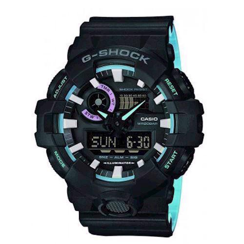 Image of sort resin med stål G-Shock (5522) multifunktions quartz Herre ur fra Casio